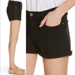 FRAME Le Cutoff Denim Black Shorts